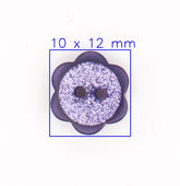 Glitterende Paarse Bloem Knoop 11x11mm Knopen KNP00078